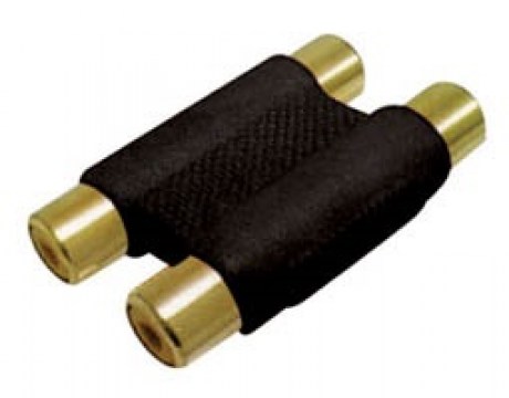 RCA ADAPTOR ΠΛΑΣΤΙΚΟ ΕΠΙΧΡΥΣΟ 2 ΘΗΛΥΚΑ-RCA 2 ΘΗΛΥΚΑ ΜΑΥΡΟ G048G(AD057) YT